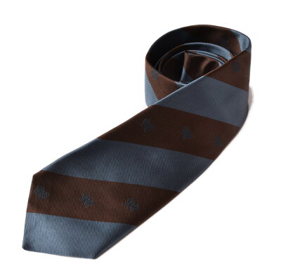 ボッテガヴェネタ ネクタイ BOTTEGA VENETA バタフライ柄 ブルー/ブラウン 546662 シルク100% 剣先7.5cmバレンタイン