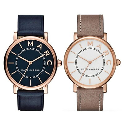 【楽天スーパーSALE】【ペアBOXつき!】Marc Jacobs マークジェイコブス 腕時計 ペアウォッチ ロキシー おそろい 同サイズ 36mm ネイビー ブラウンベージュ レザー MJ1534MJ1533 誕生日 お祝い ギフト