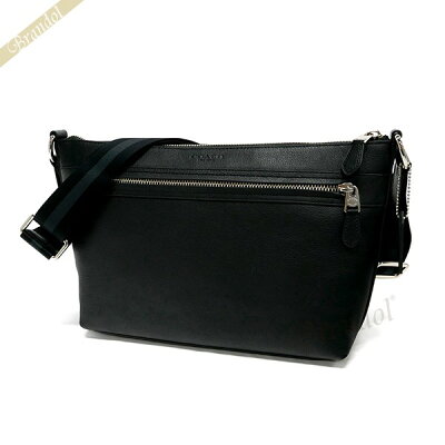《1100円offクーポン対象商品 6/26 1:59まで》コーチ COACH メンズ ショルダーバッグ シンプル レザー ブラック F54796 BLK | コーチアウトレット コンビニ受取 ブランド