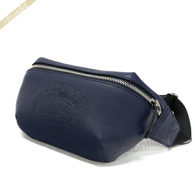 バーバリー BURBERRY メンズ ボディバッグ エンボスクレスト レザー バムバッグ ウエストバッグ ネイビー 8005182 A1250 | 2019年春夏新作 ブランド
