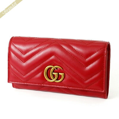 《2000円クーポン対象_6日1時迄》グッチ GUCCI 財布 レディース 長財布 GGマーモント レザー レッド 443436 DTD1T 6433 | ブランド