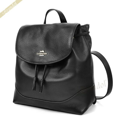 《1000円OFFクーポン対象!2/26(金)23:59まで》COACH コーチ リュックサック レザー シンプル ミニリュック ブラック F72645 IMBLK