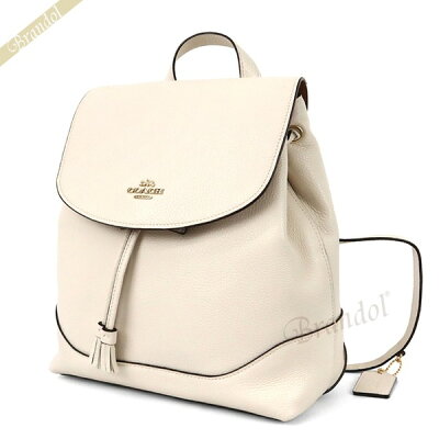 《1000円OFFクーポン対象!2/26(金)23:59まで》COACH コーチ リュックサック レザー シンプル ミニリュック ホワイト F72645 IMCHK