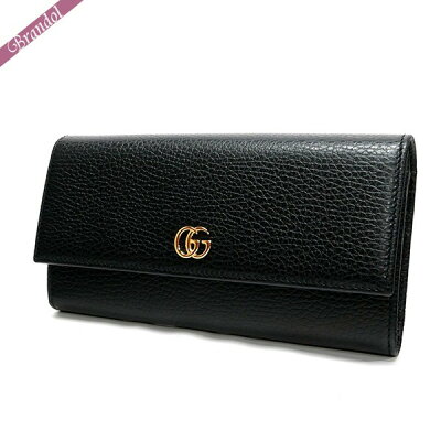 《最大3000円クーポン_11日1:59迄》グッチ 長財布 GUCCI レディース プチ マーモント レザー コンチネンタル ウォレット ブラック 456116 CAO0G 1000 | ブランド