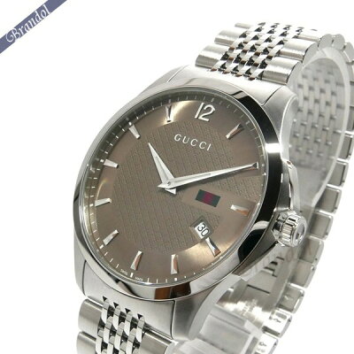 《クーポン利用で1000円OFF!9/16 23:59まで》グッチ メンズ腕時計 Gタイムレス G-Timeless 42mm ブラウン×シルバー YA126310
