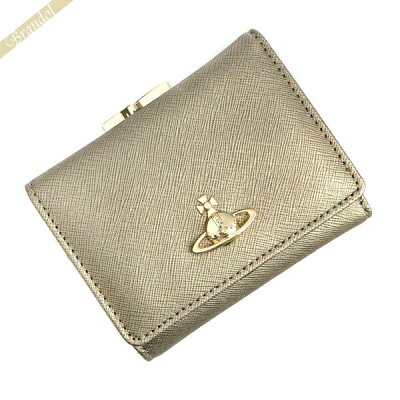 ヴィヴィアンウエストウッド 三つ折り財布 Vivienne Westwood 財布 がま口 メタリックグレー 51010018 SAFF P201 METGY | ブランド