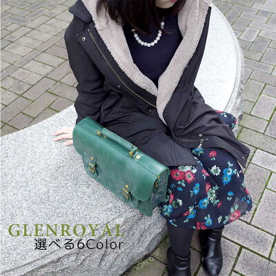 グレンロイヤル GLENROYAL サッチェルバッグ メンズ レディース 02-6026BLK 02-6026BRD 02-6026BTG 02-6026CIG 02-6026OXT 02-6026TAU