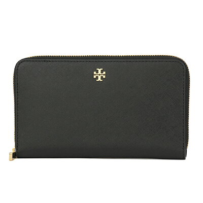 トリーバーチ 長財布(ラウンドファスナー) TORY BURCH 11169071 001 財布 ロビンソン ROBINSON ZIP CONTINENTAL レディース BLACK ブラック 黒 ロゴ メタル 上品 エレガント【 トリバーチ 送料無料】
