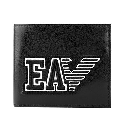【最大3000円OFFクーポン★1/28(木)14:00まで】アルマーニ 2つ折り財布 ARMANI Y4R167 YTC2E 81072 財布 ロゴ エンブロイダリー LOGO EMBROIDERY ウォレット メンズ NERO(ネロ) ブラック 黒【 送料無料】