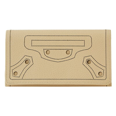 【最大3000円OFFクーポン★5/17(月)14:00まで】バレンシアガ 長財布 BALENCIAGA 443520 DQ0IN 9606 財布 ブラックアウト BLACK OUT MONEY WALLET ユニセックス BEIGE POUDRE(ベージュパウダー) ベージュ【 送料無料】