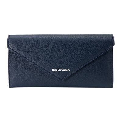 【1万円以上で500円OFFクーポン★8/4(水)14:00まで】バレンシアガ 長財布 BALENCIAGA 499207 DLQ0N 4222 財布 エッセンシャル ESSENTIAL ペーパー シン マニー レディース BLEU PROFOND(ブループロフォン) ネイビー【 送料無料】