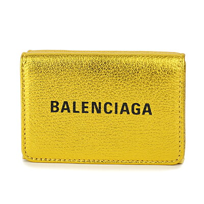 【10%OFF楽天スーパーSALE対象★1万円以上500円OFFクーポン】バレンシアガ 3つ折り財布 BALENCIAGA 551921 00R1N 8060 財布 エブリデイ EVERYDAY ミニウォレット メタリックエフェクト レディース GOLD(ゴールド) ゴールド 金【 送料無料】