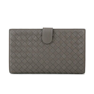 【10%OFF楽天スーパーSALE対象★1万円以上500円OFFクーポン】ボッテガヴェネタ 2つ折り財布 BOTTEGA VENETA 132357 V001N 1417 財布 イントレチャート INTRECCIATO フレンチウォレット ユニセックス GREY(グレー) グレー【 送料無料】