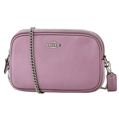 【最大3000円OFFクーポン★3/3(水)14:00まで】コーチ アウトレット ショルダーバッグ COACH OUTLET F72490 SVNII バッグ ペブルド レザー PEBBLE LEATHER クロスボディ ポーチ レディース JASMINE(ジャスミン) ライトパープル 紫系/シルバー【 アウトレット 送料無料】