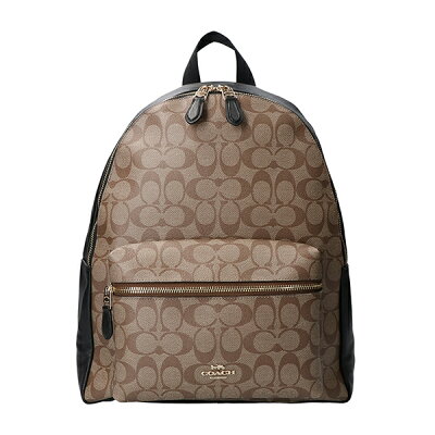 【最大3000円OFFクーポン★3/3(水)14:00まで】コーチ アウトレット リュックサック COACH OUTLET F58314 IMCBI バッグ シグネチャー SIGNATURE チャーリー バックパック レディース KHAKI(カーキ)/BLACK(ブラック) カーキ/ブラック 黒/ゴールド【 アウトレット 送料無