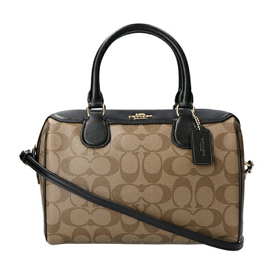 【最大3000円OFFクーポン★3/3(水)14:00まで】コーチ アウトレット ハンドバッグ COACH OUTLET F32203 IMCBI バッグ シグネチャー SIGNATURE ミニ ベネット サッチェル レディース KHAKI/BLACK(カーキ/ブラック) ブラウン 茶色/ブラック 黒/ゴールド【 アウトレット 送