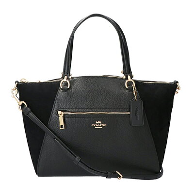 【最大3000円OFFクーポン★3/3(水)14:00まで】コーチ アウトレット ハンドバッグ COACH OUTLET F79999 IMBLK バッグ バッファロー アンド スエード BUFFALO-EMBOSSED LEATHER AND SUEDE プレーリー サッチェル レディース BLACK(ブラック) ブラック 黒/ゴールド【 アウ