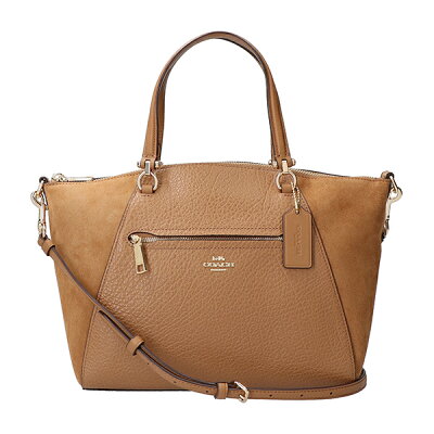 【最大3000円OFFクーポン★3/3(水)14:00まで】コーチ アウトレット ハンドバッグ COACH OUTLET F79999 IMLQD バッグ バッファロー アンド スエード BUFFALO-EMBOSSED LEATHER AND SUEDE プレーリー サッチェル レディース LIGHT SADDLE(ライトサドル) ライトブラウン 茶【