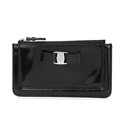 【最大5000円OFFクーポン配布中★8/18(火)14:00まで】フェラガモ コインケース FERRAGAMO 22 C694 660183 財布 ヴァラ VARA キーリング付き小銭入れ レディース NERO(ネロ) ブラック 黒【 送料無料】