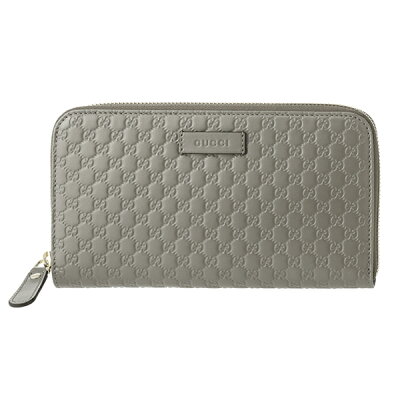 【最大3000円OFFクーポン★10/29(金)14:00まで】グッチ 長財布(ラウンドファスナー) GUCCI 449391 BMJ1G 1226 財布 【アウトレット】 マイクロ グッチシマ MICRO GUCCISSIMA レディース GRAY グレー【 送料無料】