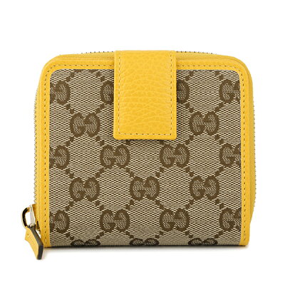 【最大3000円OFFクーポン★10/22(金)14:00まで】グッチ 2つ折り財布 GUCCI 346056 KY9LG 9781 財布 GGキャンバス GG CANVAS レディース GIALLO(ジャッロ) イエロー 黄/ベージュ【 送料無料】