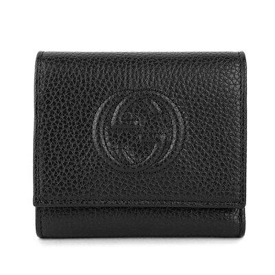 【最大5000円OFFクーポン★2/6(月)まで】グッチ 2つ折り財布 598207 A7M0G 1000 【アウトレット】 ソーホー ユニセックス ブラック 黒