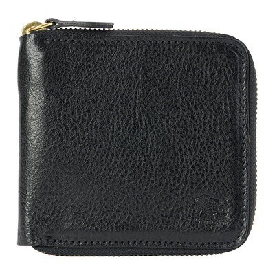 【最大3000円OFFクーポン★10/29(金)14:00まで】イルビゾンテ 2つ折り財布 IL BISONTE C0990 P 153 財布 ヴァッケッタ VACCHETTA ウォレット ユニセックス NERO(ネロ) ブラック 黒【 送料無料】