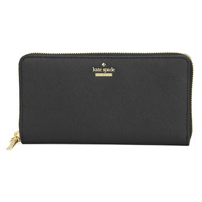 【最大3000円OFFクーポン配布中6/17(月)14:00まで】ケイトスペード 長財布(ラウンドファスナー) kate spade PWRU5073 001 財布 キャメロンストリート CAMERON STREET LACEY レイシー レディース BLACK ブラック 黒 メタルロゴ 型押し フェミニン エレガント【 ケートスペー