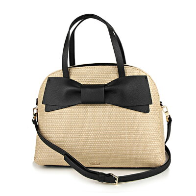 【最大3000円OFFクーポン配布中7/26(金)14:00まで】ケイトスペード ハンドバッグ kate spade PXRU8723 157 バッグ オリーブ ドライブ OLIVE DRIVE STRAW LOTTIE ストローロッティー レディース LIGHT NATURAL(ライトナチュラル) ベージュ/ブラック 黒【 ケートスペード