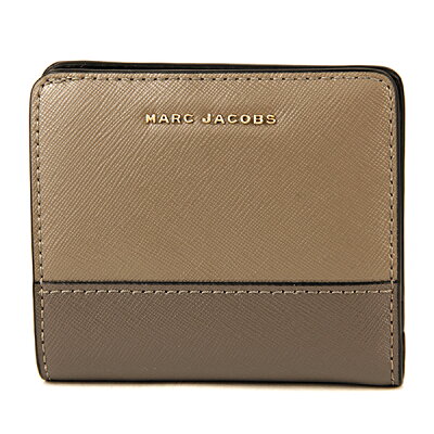 【10%OFF対象 セール★決算 SALE】マークジェイコブス 2つ折り財布 MARC JACOBS M0012051 064 財布 サフィアノ SAFFIANO オープン フェース ビルフォールド レディース FRENCH GREY MULTI(フレンチグレーマルチ) ベージュ系 トライカラー メタルロゴ ID窓 スタイリッシュ【