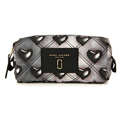 【最大3000円OFFクーポン配布中】マークジェイコブス ポーチ MARC JACOBS M0013377 002 ブランド小物 ハート プリント ノット HEARTS PRINTED KNOT ナロー コスメティック レディース BLACK MULTI ブラック マルチ キルティング ダブルJ キュート【 送料無料】