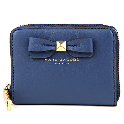【最大5000円OFFクーポン配布中★6/1(月)14:00まで】マークジェイコブス コインケース MARC JACOBS M0011218 400 財布 ボウ BOW ジップカードケース レディース BLUE ブルー 青【 送料無料】