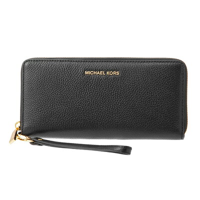 【最大3000円クーポン配布中 4/26(金)12:00まで】マイケルコース 長財布(ラウンドファスナー) MICHAEL KORS 32F6GM9E9L 001 財布 マーサー MERCER TRAVEL CONTINENTAL レディース BLACK ブラック 黒 メタルロゴ ID窓 ストラップ 上品 シンプル【 送料無料】