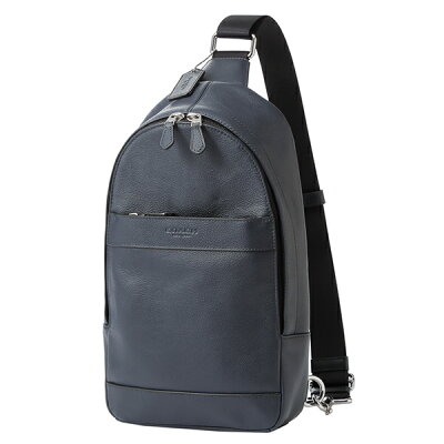 コーチ アウトレット ウエストバッグ・ボディバッグ COACH OUTLET F54770 MID バッグ スムースレザー SMOOTH LEATHER チャールズ パック メンズ MIDNIGHT(ミッドナイト) ネイビー ワンショルダー スリング 型押しロゴ 上品 カジュアル【 ファクトリー 正規 アウトレッ