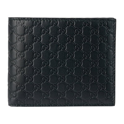【最大5000円OFFクーポン★10/11(火)まで】グッチ 2つ折り財布 260987 BMJ1N 1000 【アウトレット】 マイクロ グッチ シマ メンズ ブラック 黒【送料無料】