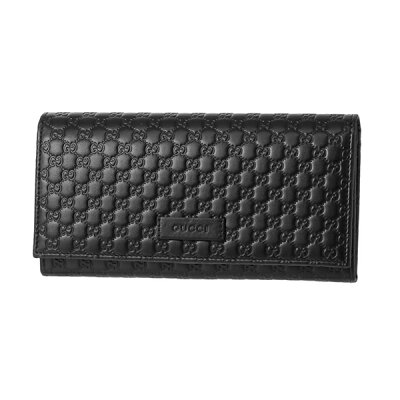 【最大5000円OFFクーポン★4/4(火)まで】グッチ 長財布 GUCCI 449396 BMJ1G 1000 マイクロ グッチ シマ ユニセックス ブラック 黒