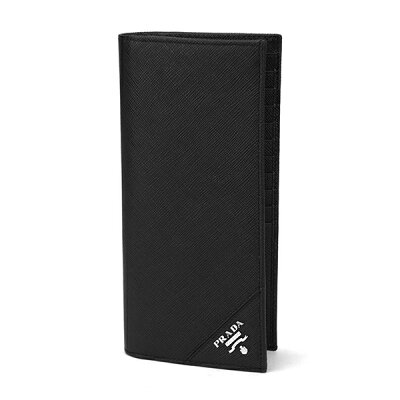【最大3000円OFFクーポン配布中】プラダ 長財布 PRADA 2MV836 QME F0002 財布 サフィアーノ メタル SAFFIANO METAL メンズ NERO(ネロ) ブラック 黒 コーナー ロゴ 2つ折り 上品 シック シンプル【 送料無料】