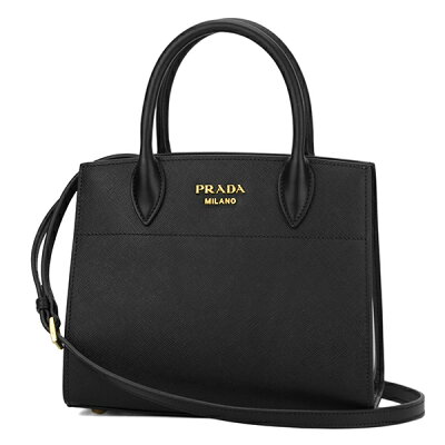 プラダ ハンドバッグ PRADA 1BA071 2EVU F0967 バッグ サフィアーノ SAFFIANO ビブリオテークバッグ レディース NERO(ネロ)/BIANCO(ビアンコ) ブラック 黒/ホワイト 白 メタルロゴ ショルダー 2WAY 上品 シンプル【 送料無料】