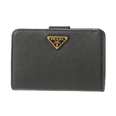 【最大3000円OFFクーポン★1/22(金)14:00まで】プラダ 2つ折り財布 PRADA 1ML225 QHH F0002 財布 サフィアーノ トライアングル SAFFIANO TRIANG レディース NERO(ネロ) ブラック 黒【 送料無料】