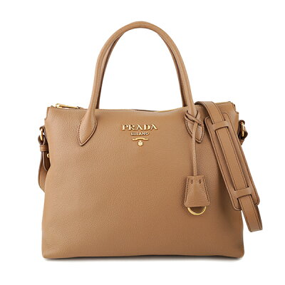 【最大3000円OFFクーポン★10/22(金)14:00まで】プラダ ハンドバッグ PRADA 1BA157 2BBE F0YGM バッグ ヴィッテロ ダイノ VITELLO DAINO レザー ハンドバッグ S レディース CARAMELLO(カラメッロ) キャメル ブラウン 茶【 送料無料】