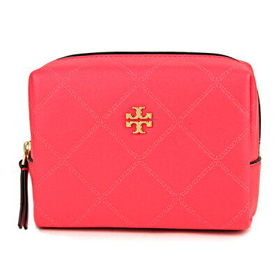 【5000円以上で500円OFFクーポン配布中 4/22 12:00まで】トリーバーチ ポーチ TORY BURCH 40101 669 ブランド小物 ジョージア GEORGIA SMALL MAKEUP BAG レディース DAHLIA PINK(ダリアピンク) ピンク系 ダイヤステッチ メタルロゴ エレガント【 トリバーチ 送料無料】