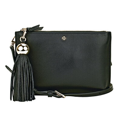 トリーバーチ ショルダーバッグ TORY BURCH 50671 001 バッグ タッセル TASSEL CROSSBODY レディース BLACK ブラック 黒 タッセル メタルロゴ フェミニン【 トリバーチ 送料無料】