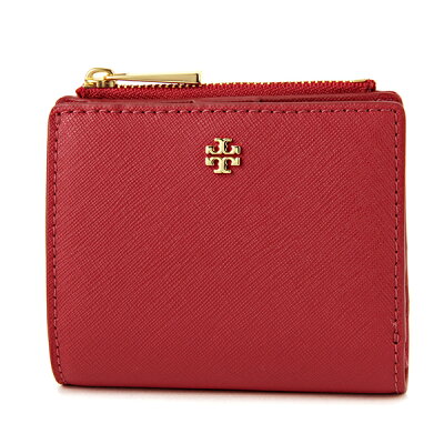 【最大5000円OFFクーポン配布中★6/1(月)14:00まで】トリーバーチ 2つ折り財布 TORY BURCH 47389 603 財布 エマーソン EMERSON MINI WALLET レディース KIR ROYALE レッド 赤【 送料無料】