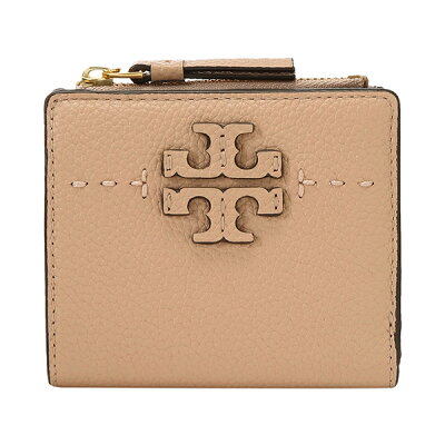 【最大5000円OFFクーポン配布中★7/7(火)14:00まで】トリーバーチ 2つ折り財布 TORY BURCH 54696 288 財布 マックグロー MCGRAW MINI WALLET レディース DEVON SAND ベージュ系【 送料無料】