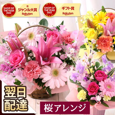 【週末限定クーポン】花 あす楽 14時まで おまかせ アレンジメント Sサイズ 送料無料 桜 誕生日 ギフト 誕生日プレゼント 生花 お花 女性 母 妻 バラ 薔薇 百合 ユリ バルーン お祝い 花束 プレゼント 結婚記念日 結婚祝い 開店祝い 退職祝 フラワー