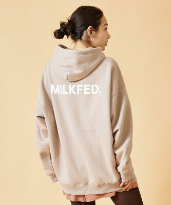 【公式】MILKFED. ミルクフェド BASIC STENCIL BIG SWEAT HOODIE パーカー スウェット フード フーディ トップス プルオーバー ユニセックス
