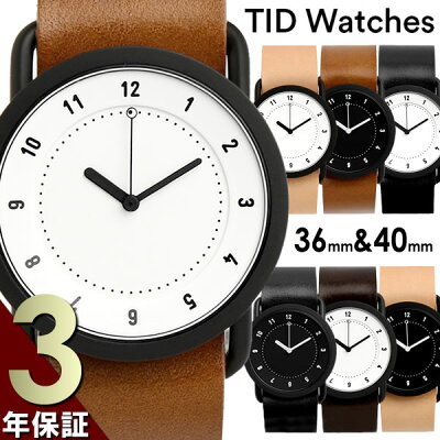 TID Watches ティッドウォッチズ 腕時計 メンズ レディース ユニセックス 40mm 36mm ペア 5気圧防水 ステンレス ブラック レザーベルト tid watch ティッドウォッチ TID-01 ギフト