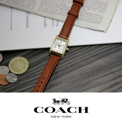 最大1100円OFFクーポン 【マラソンセール】【送料無料】COACH コーチ THOMPSON トンプソン 腕時計 レディース ウォッチ スクエア クオーツ 日常生活防水 14502297