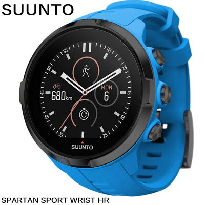 【楽天スーパーSALE】【半額 50%OFF】【訳あり・スリーブなし】SUUNTO スント 腕時計 時計 GPS スポーツウォッチ 防水 充電式 心拍測定 アウトドア ブルー スパルタン スポーツ リストHR SS022663000