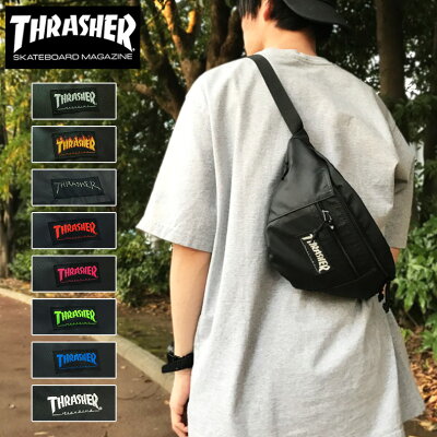 スラッシャー THRASHER ウエストポーチ ウエストバッグ ショルダーバッグ ゆうパケット送料無料 ショルダーポーチ メッセンジャーバッグ ミニバッグ サコッシュ ブランド メンズ レディース メッシュ 斜めがけ かっこいい かわいい 小さめ THRPD3900 THRPN3900